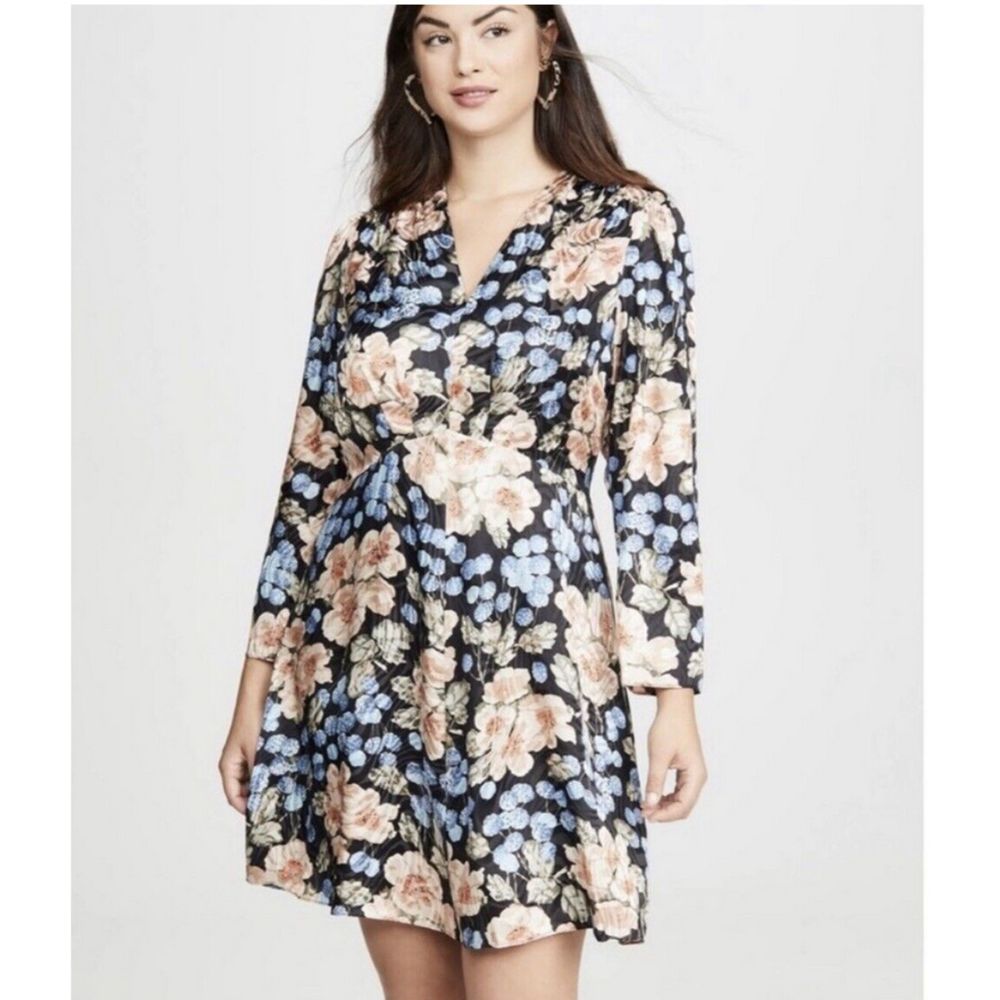 Rebecca Taylor rose silk mini dress